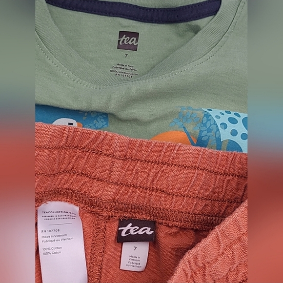 Tea Collection boys' graphic tee and shorts size 7 - Picture 8 of 9